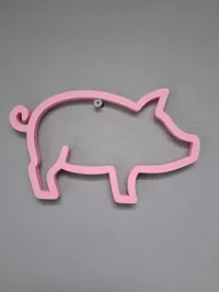 Pancarte murale cochon rose — photo 3