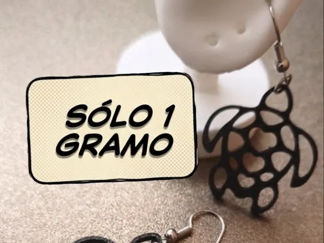 Pendientes Cute tortuga 1gramo