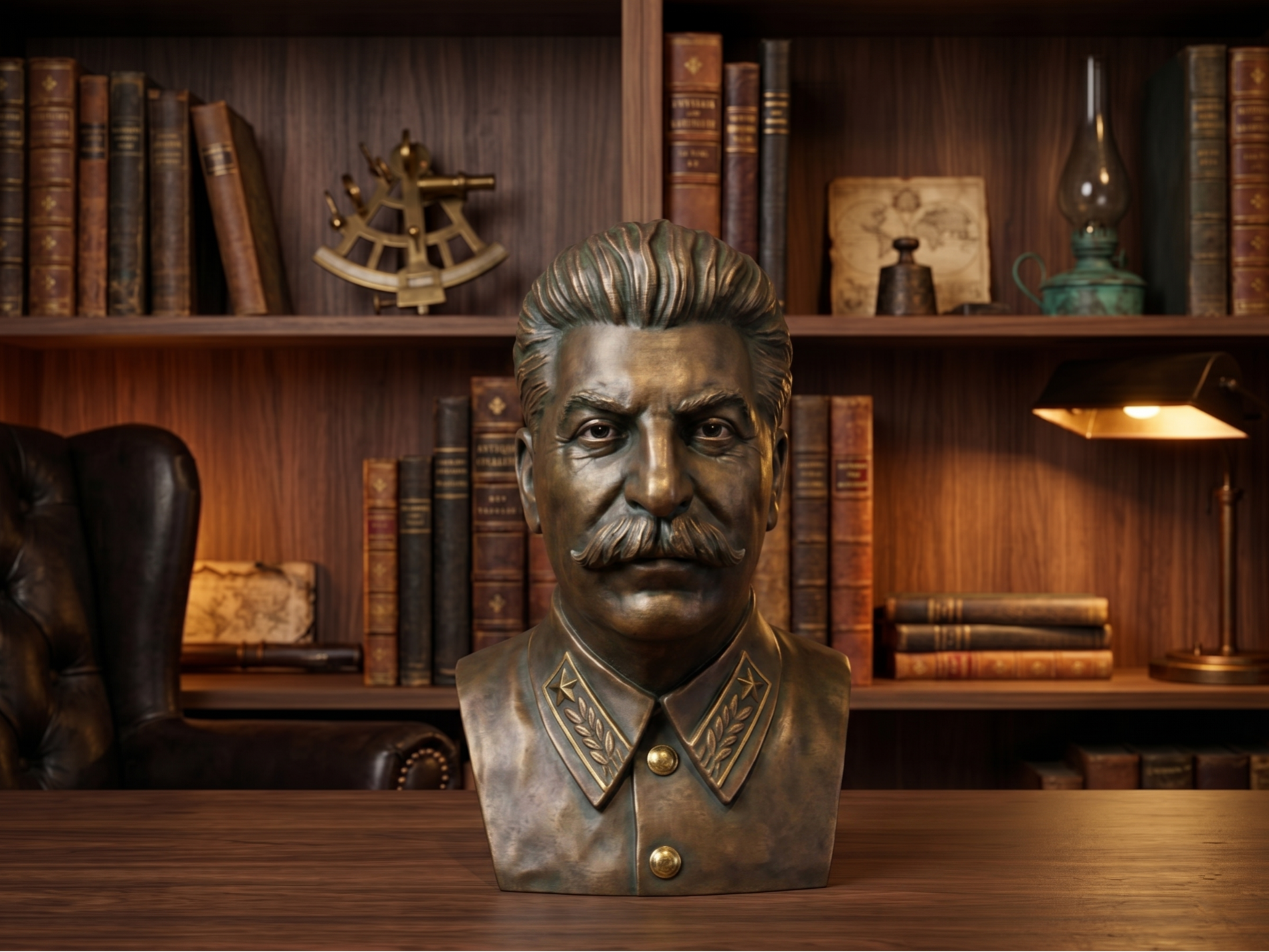 Bust of Soviet leader Joseph Stalin