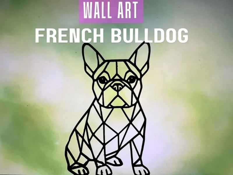 Geometric French Bulldog Wall Art