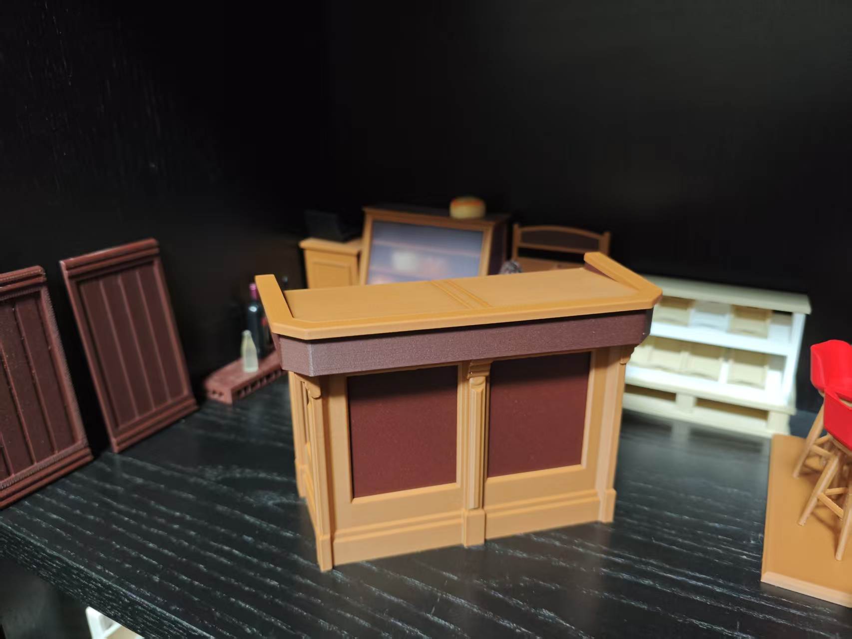 Miniatura 2 do modelo 3D 玩偶屋-中世纪收银台
