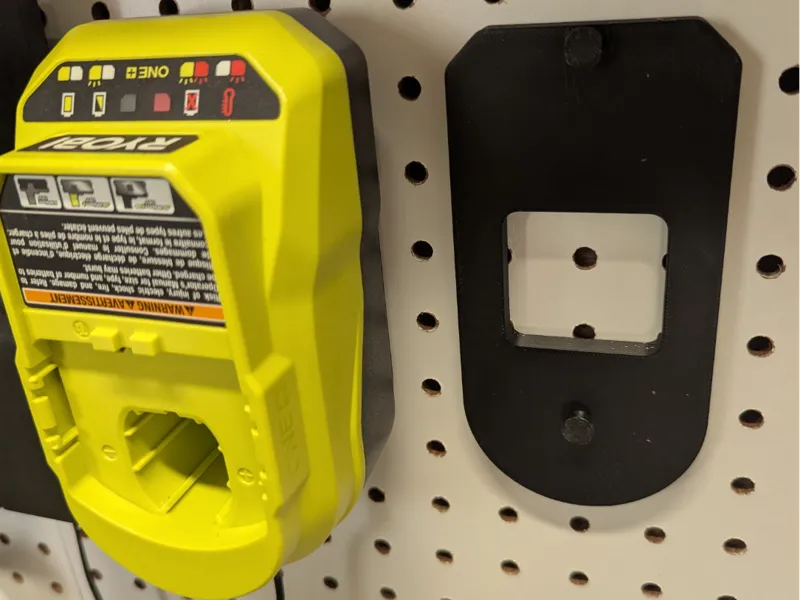 Sy's peglock holder for Ryobi charger model PCG002