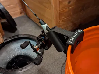 Ice Fishing Bucket Rod Holder - Locking Screw
