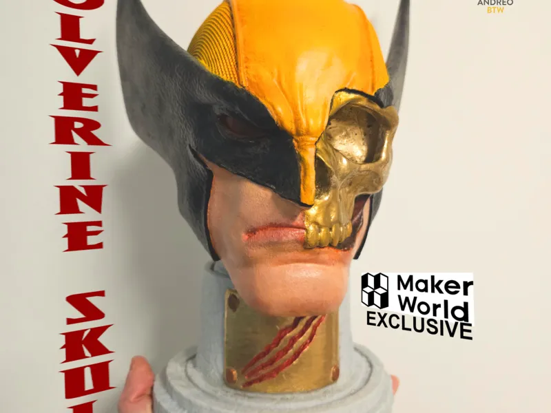 Wolverine Skull Bust - Split face "zombie"