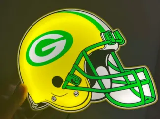 Green Bay Packers Helmet Light Box