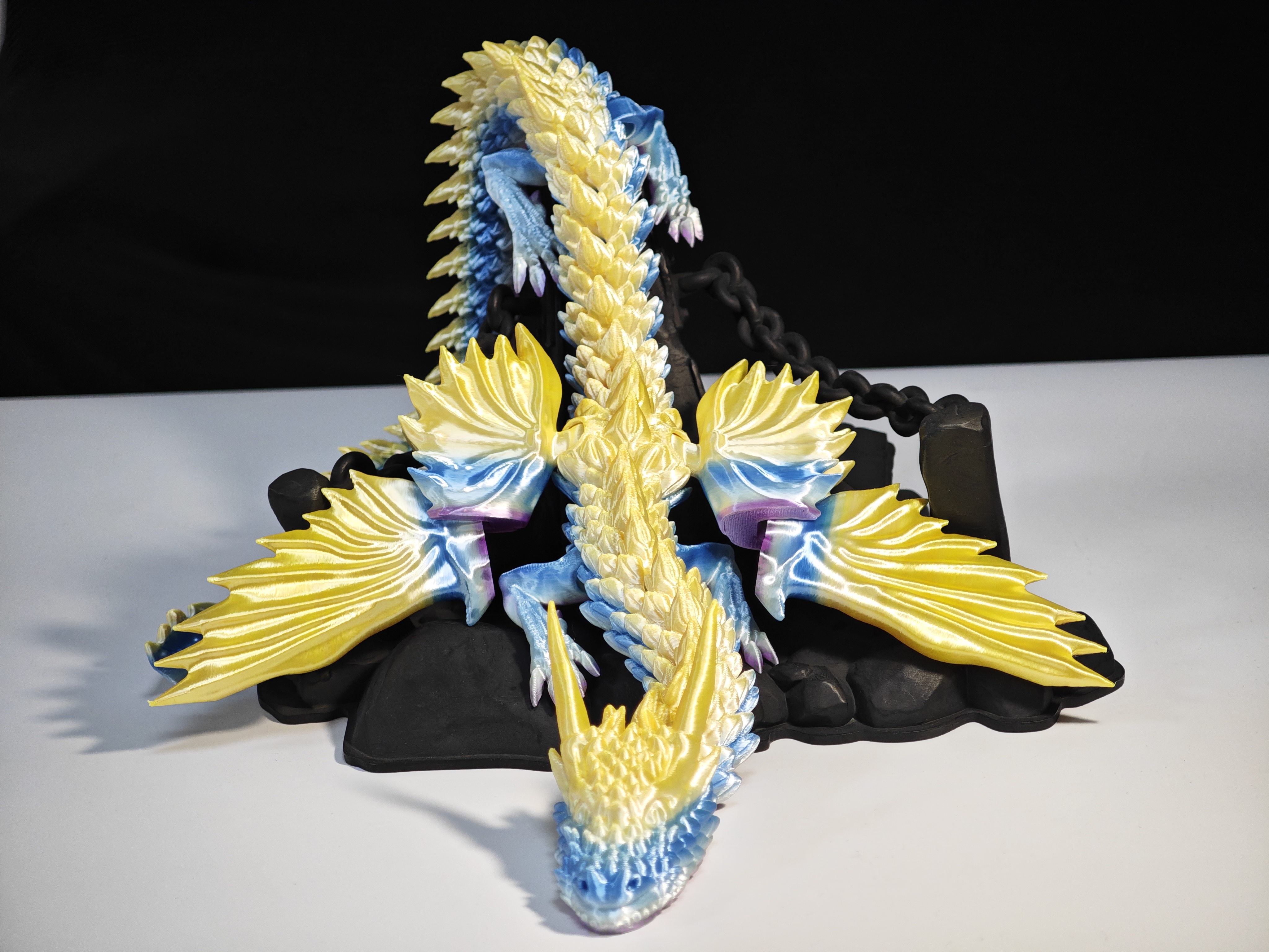 Miniatura 2 do modelo 3D 带翼魔龙-一体打印铰链可动魔龙