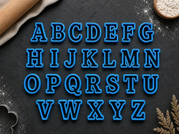 Emporte-pieces alphabet Clarendon Bold