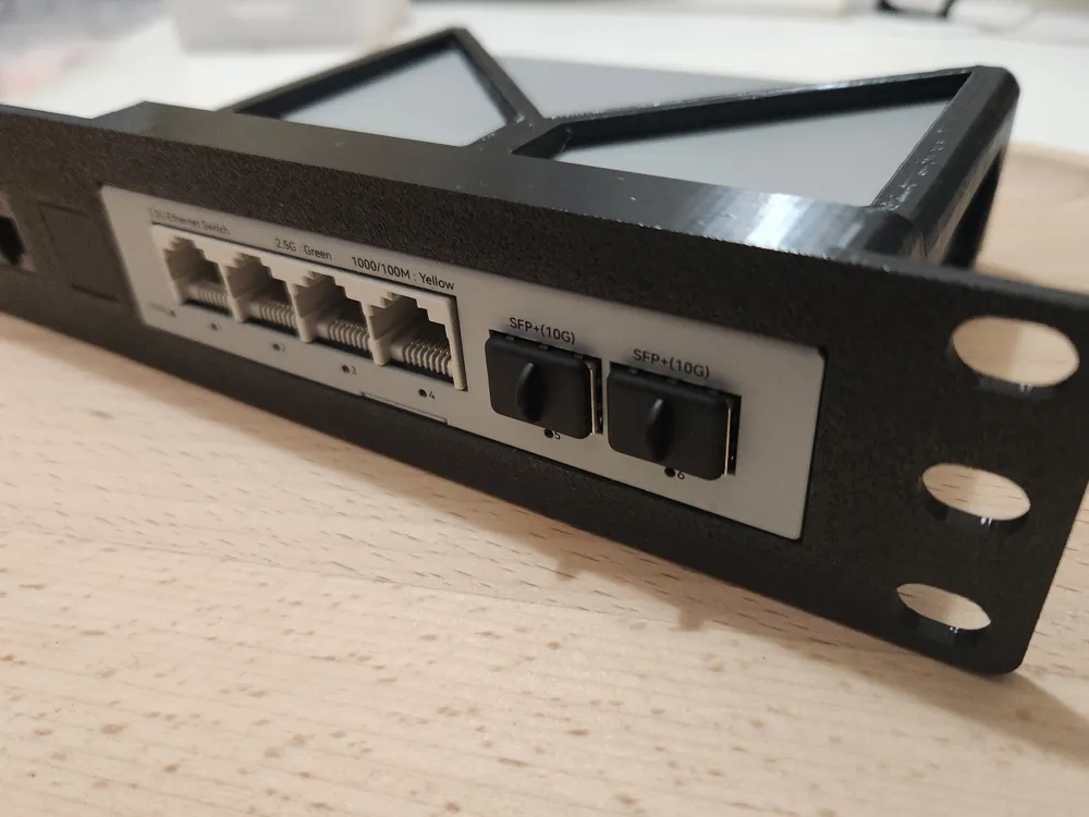 Horaco switch 10 inch rack mount 4x 2.5G + 2 SFP+ - Free 3D Print Model ...
