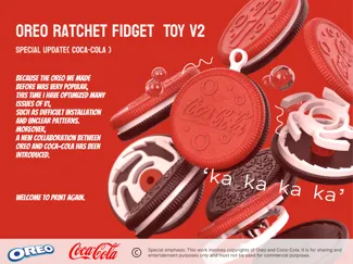 Oreo ratchet  fidget toy v2（奥利奥棘轮玩具v2）