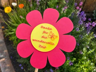 Blumenstecker als Dankeschön