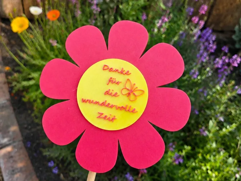 Blumenstecker als Dankeschön