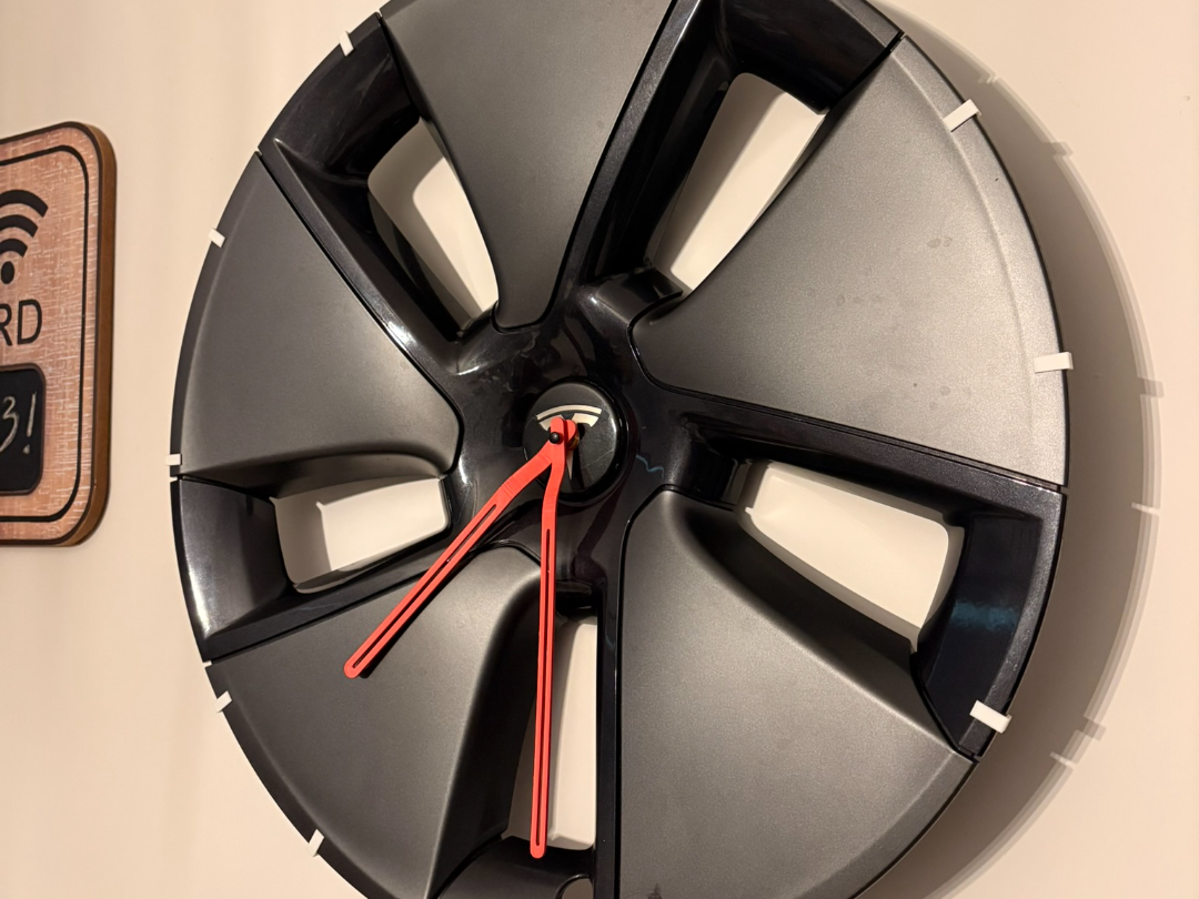 Tesla Aero Wheel Cover Wall Clock