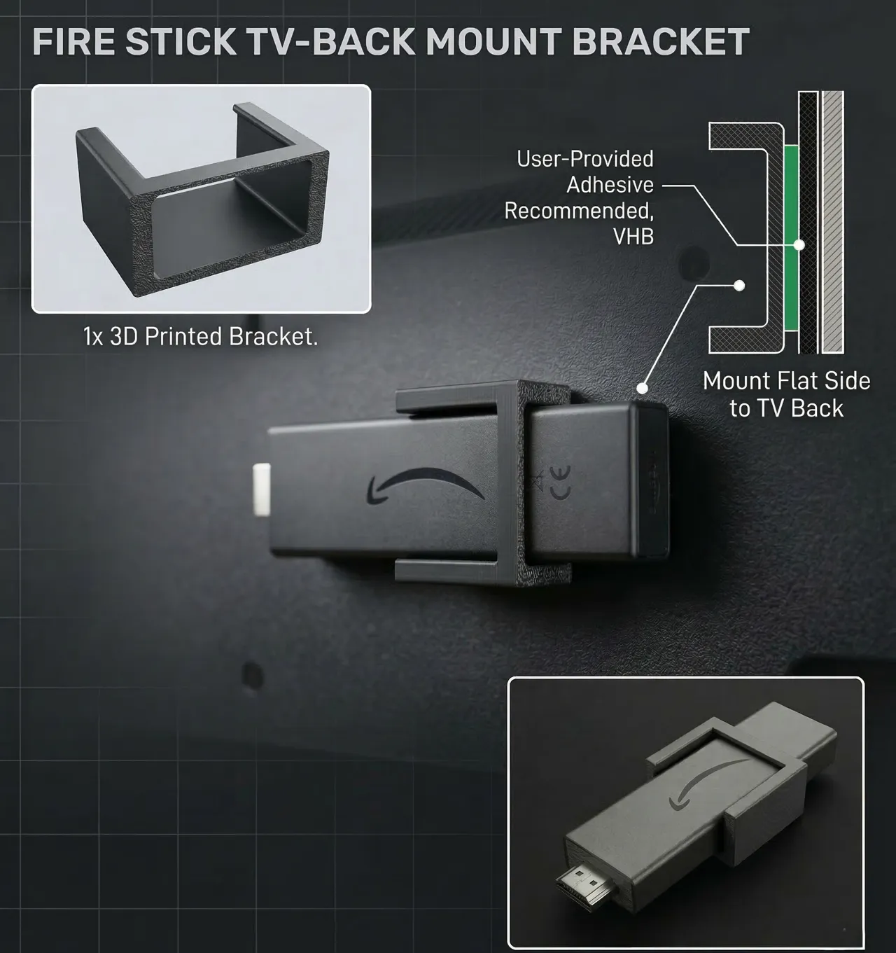 Amazon Fire TV Stick Mount HDMI Stress Reliever view 3