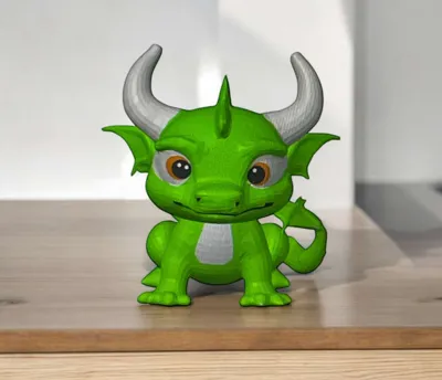 Cute dragon with horns