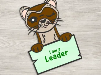 Girl Scout's Coloring Craft Ferret Mascot