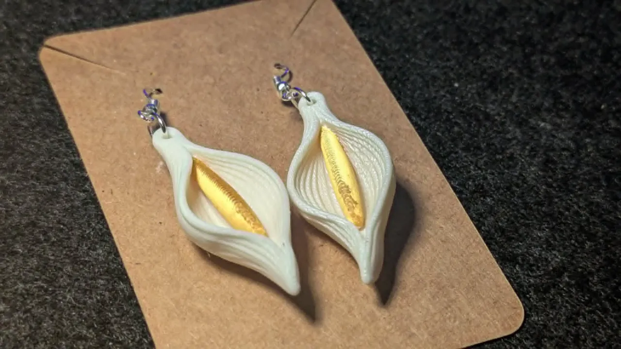 Calla Lily Earrings view 3