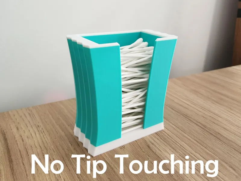 Cotton Swab Q tip Box with Lid