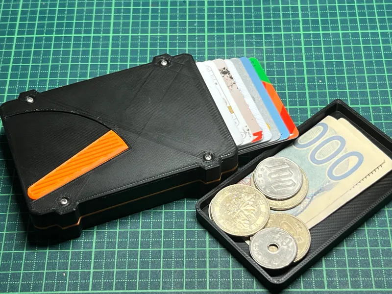7 card & cash coin Wallet ( NoAMS / 2plates ) PLA+