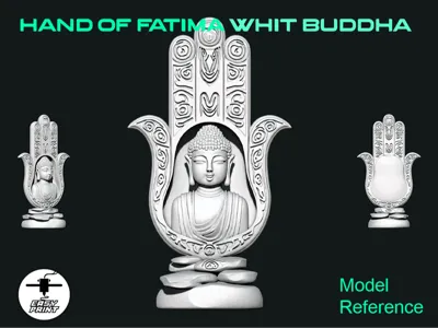 Hamsa Hand with Buddha