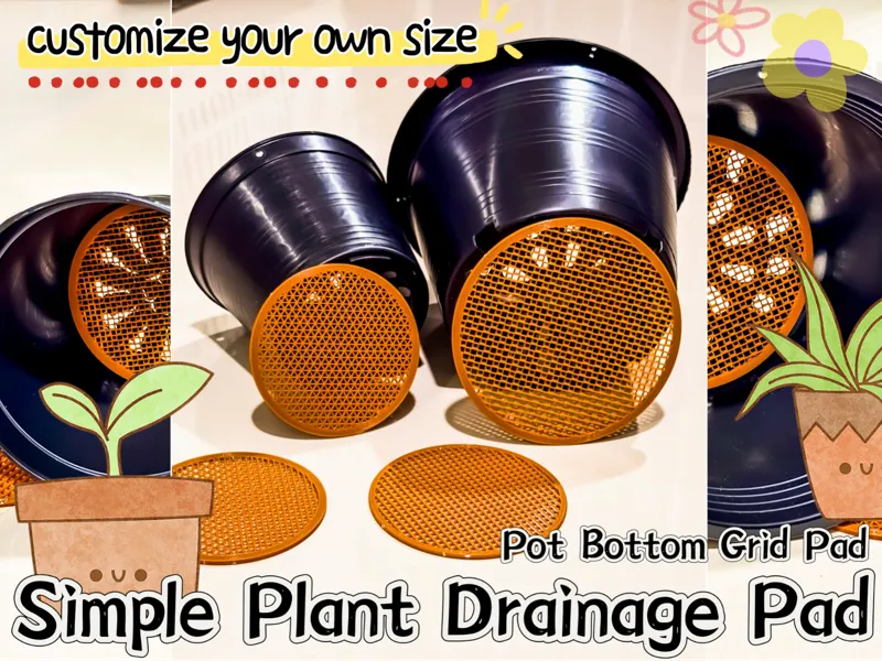 Pot Bottom Grid Pad | Simple Plant Drainage Pad