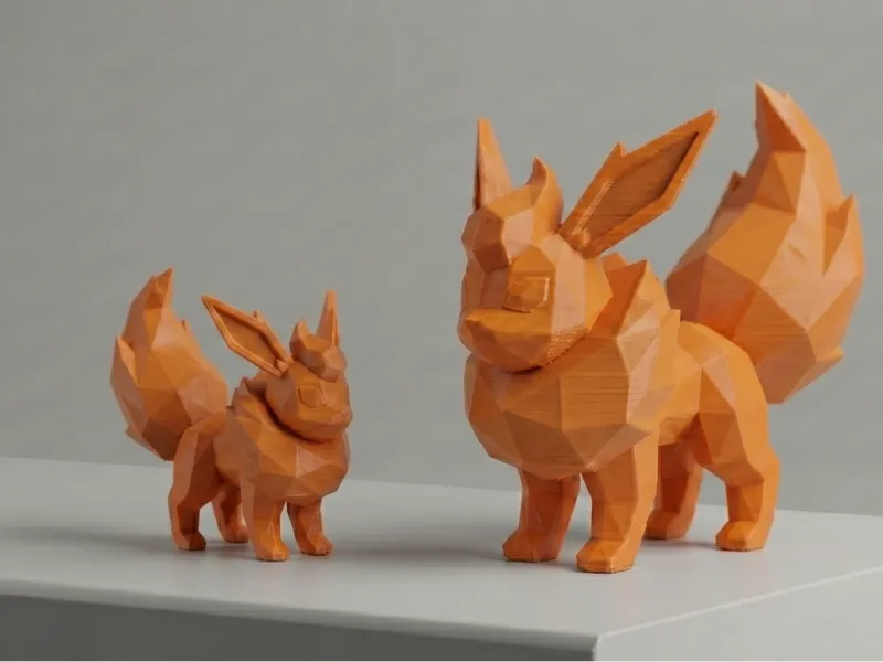 Low Poly Flareon - Stylized Pokémon Desktop Friend