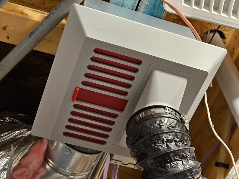 Dual-intake duct cover for ceiling exhaust fan