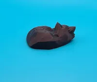 Loup endormi low poly — photo 3