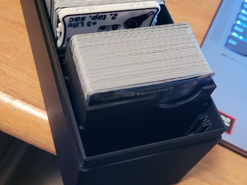 Commander deck insert for card organizer