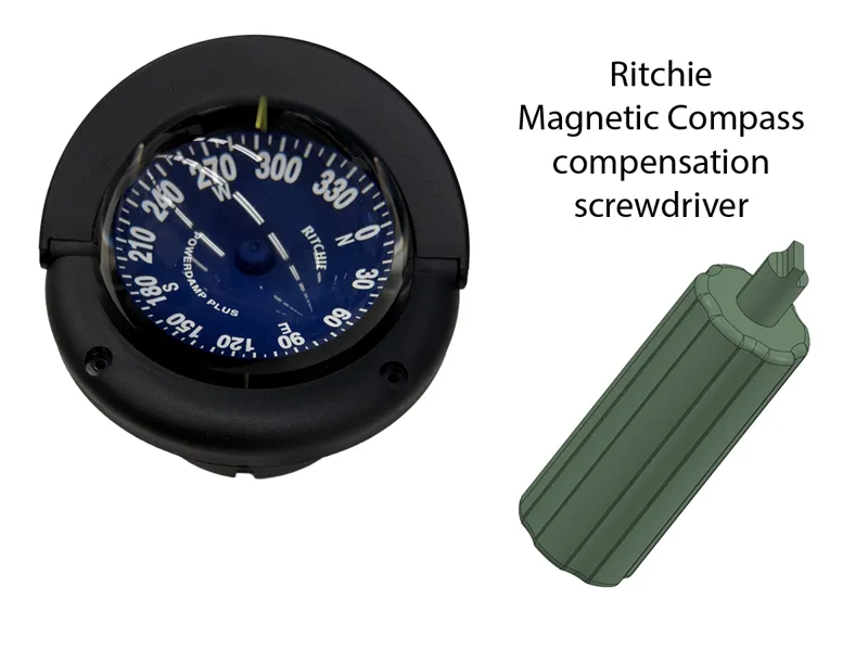 Magnetic compass compensation screwdriver