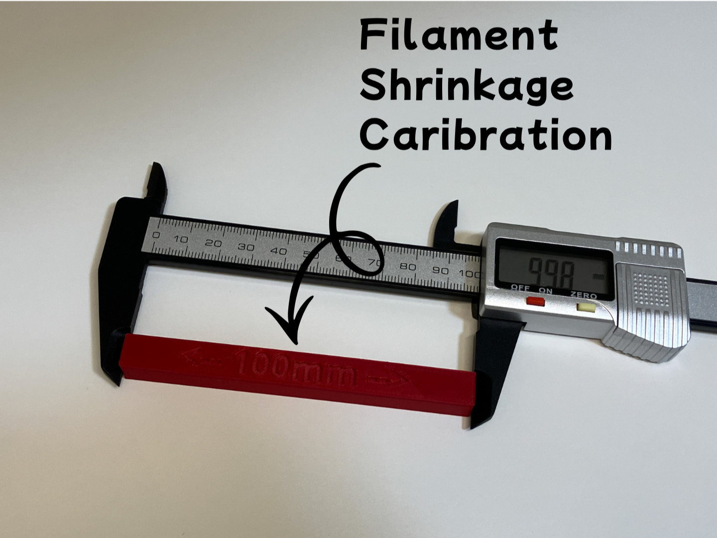 Shrinkage Test | 100mm width, 20min Prints