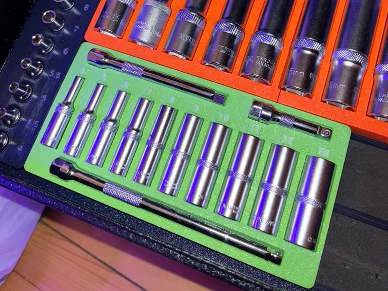 Gridfinity 1/4" Metric Socket Organizer 