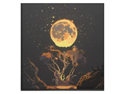 Moonlit Jungle Night – 3D Lightbox Design
