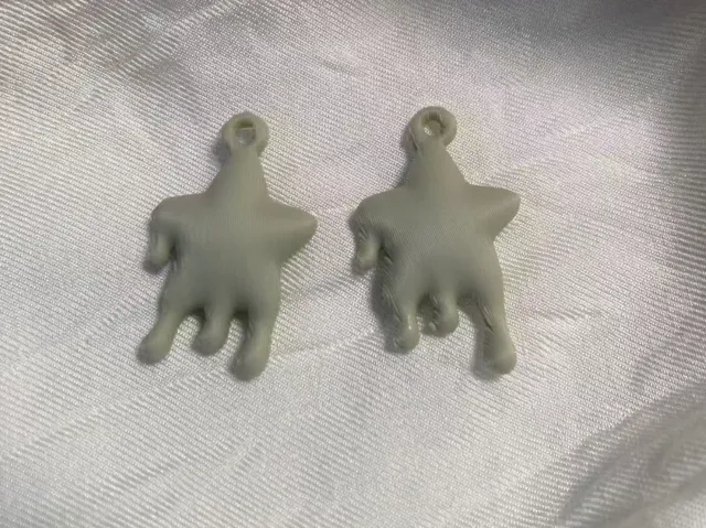 立体融化星星耳环