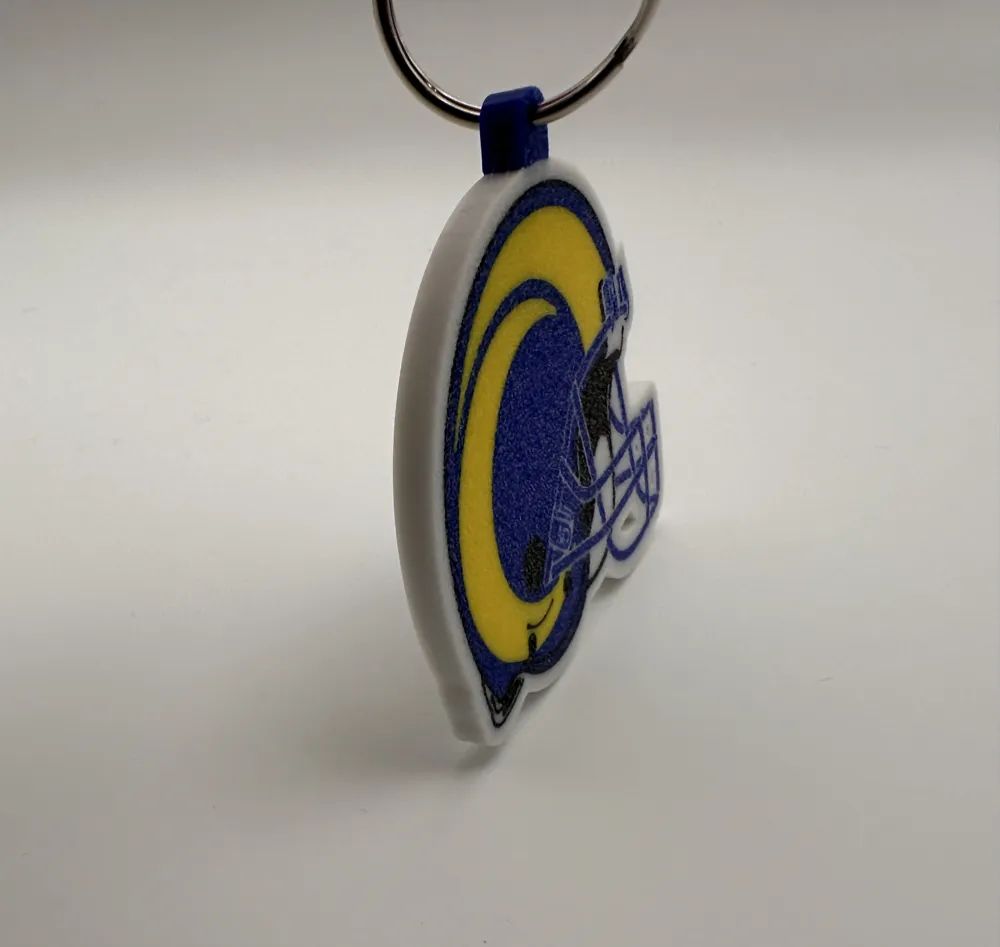Los Angeles Rams Keychain - Free 3D Print Model - MakerWorld