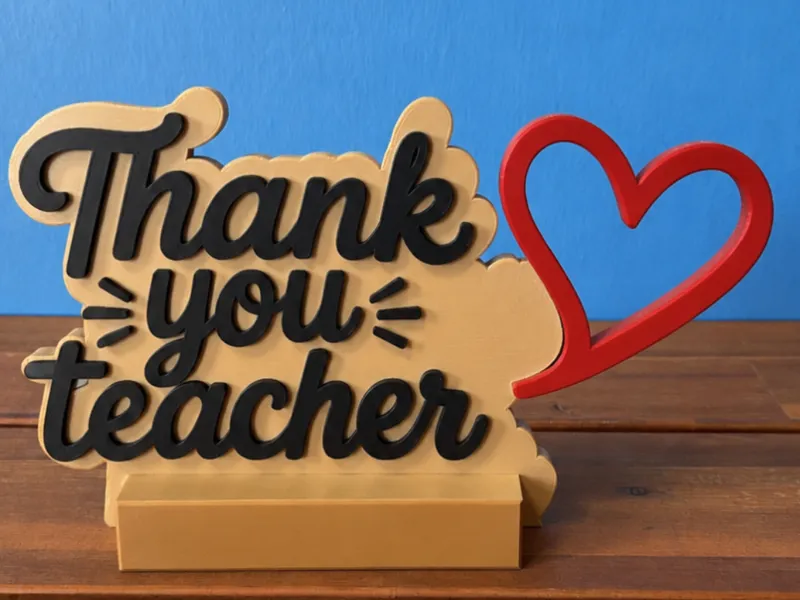 Thank You Teacher Desk Sign Teacher Gift Idea