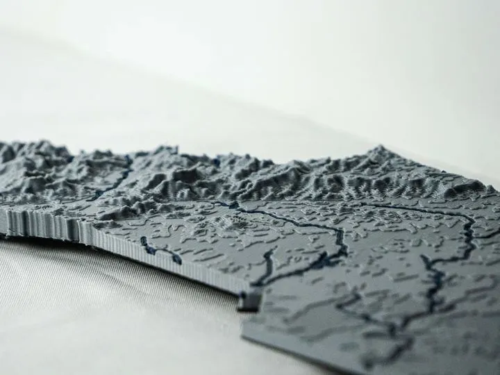 North Carolina, USA (NC) Topographic Map - Free 3D Print Model - MakerWorld