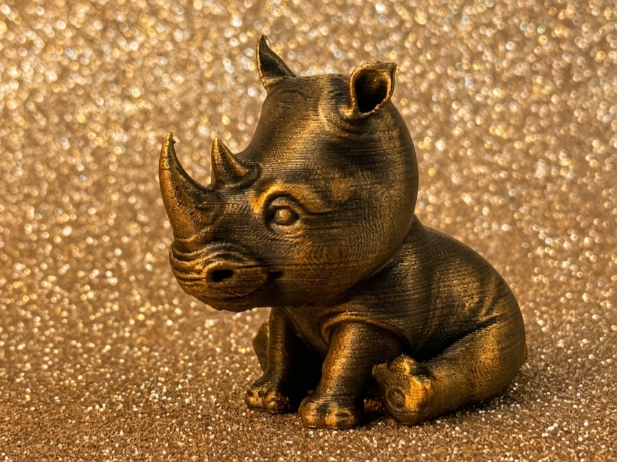 Chibi Metal Rhino – Small Supports Print