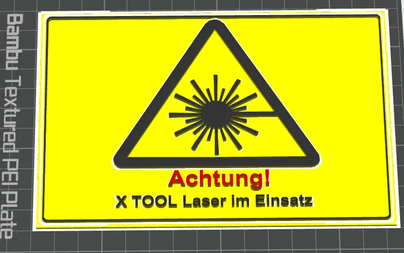 Achtung Laser Schild