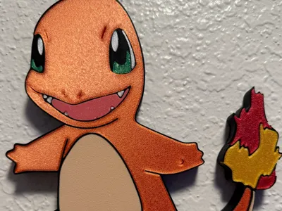 Charmander Wall art  NO AMS Needed 