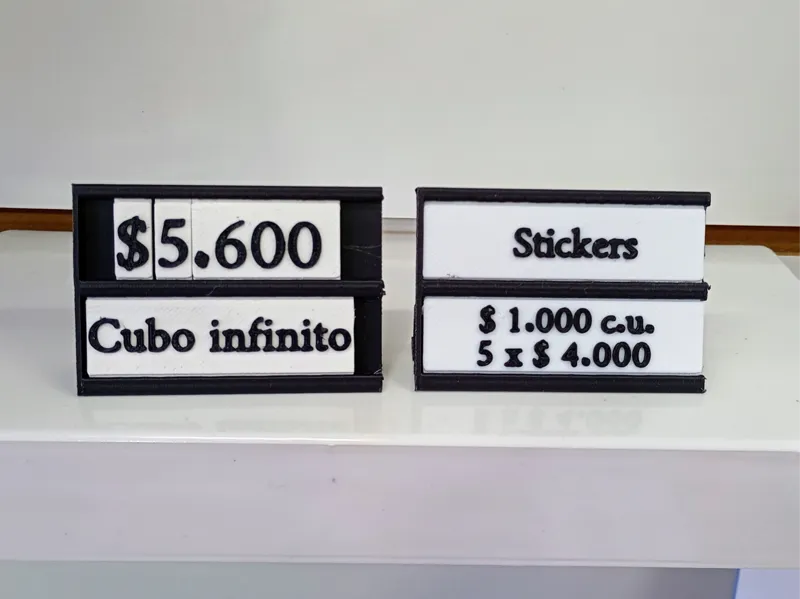 Double-Slot Price Tag / Cartel de Precios Doble