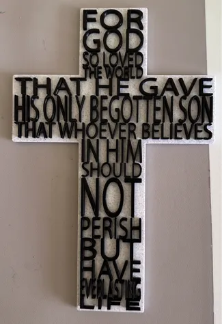 John 3:16 KJV on Cross