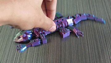 一体打印无支撑全身可动—朋克壁虎