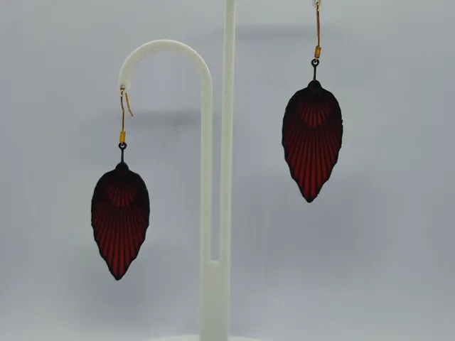 Pendientes Hoja Carmesí