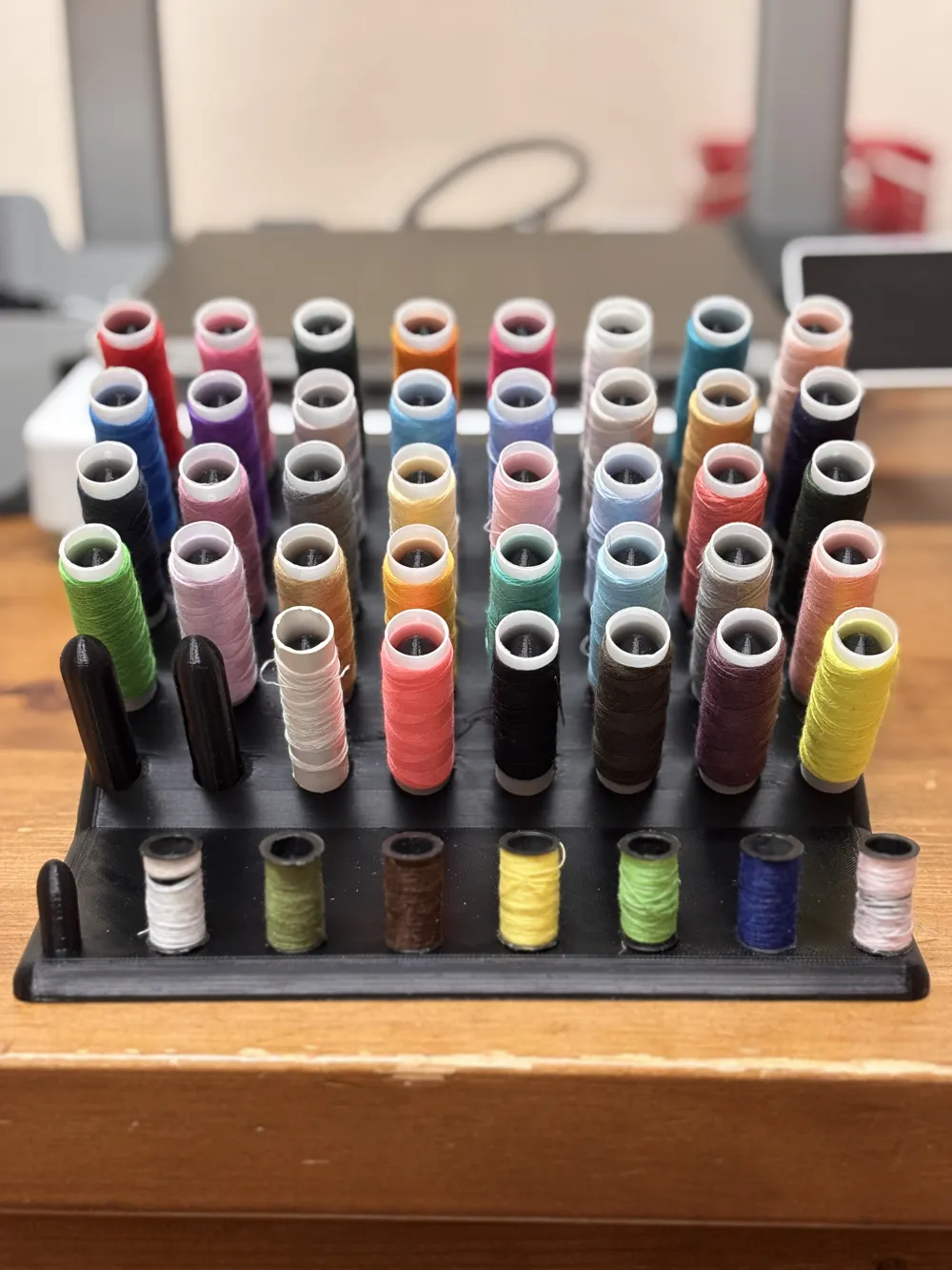 Sewing Thread Spool Rack Thread Spool Rack – 40 Spool Sewing Organizer - Free 3D Print Model ...
