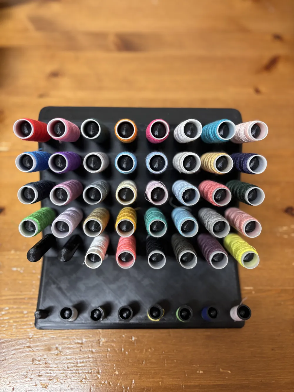 Thread Spool Rack For Looms Thread Spool Rack – 40 Spool Sewing Organizer - Free 3D Print Model ...
