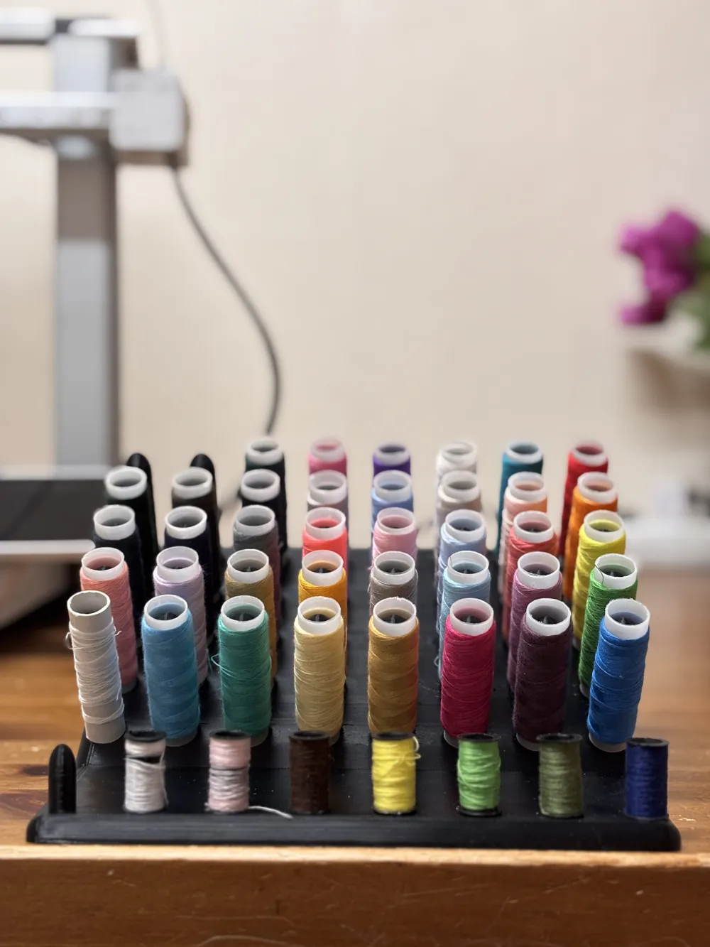 Sewing Thread Spool Rack Thread Spool Rack – 40 Spool Sewing Organizer - Free 3D Print Model ...