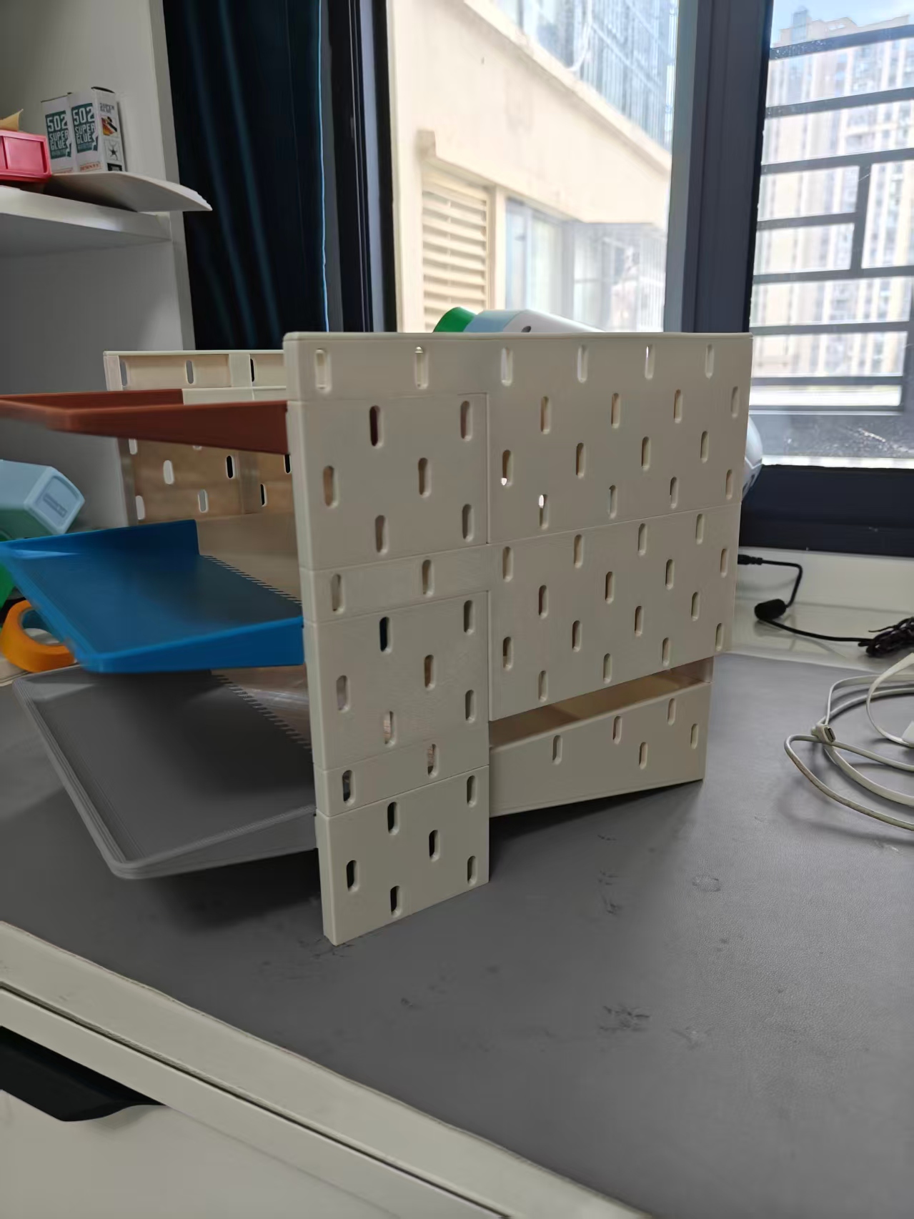 Miniatura 4 do modelo 3D A4文件框 多彩 可叠加 耐用型 洞洞板【桌面收纳系统】收纳盒  宜家 持续更新中
