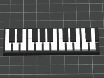 Piano keyboard keychain