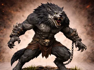 Hombre Lobo Salvaje –Mini para D&D y juegos de rol