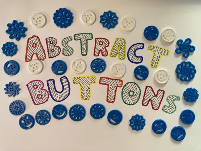 Geometric, Fun and Abstract Sewing Buttons